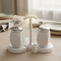 Premium Kitchen Salt and Sugar Pot Set – Stylish Aluminium Storage